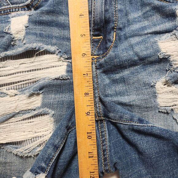 Rock & Republic Womens 8 Hula Distressed Cut Off Denim Shorts Blue - Picture 9 of 10